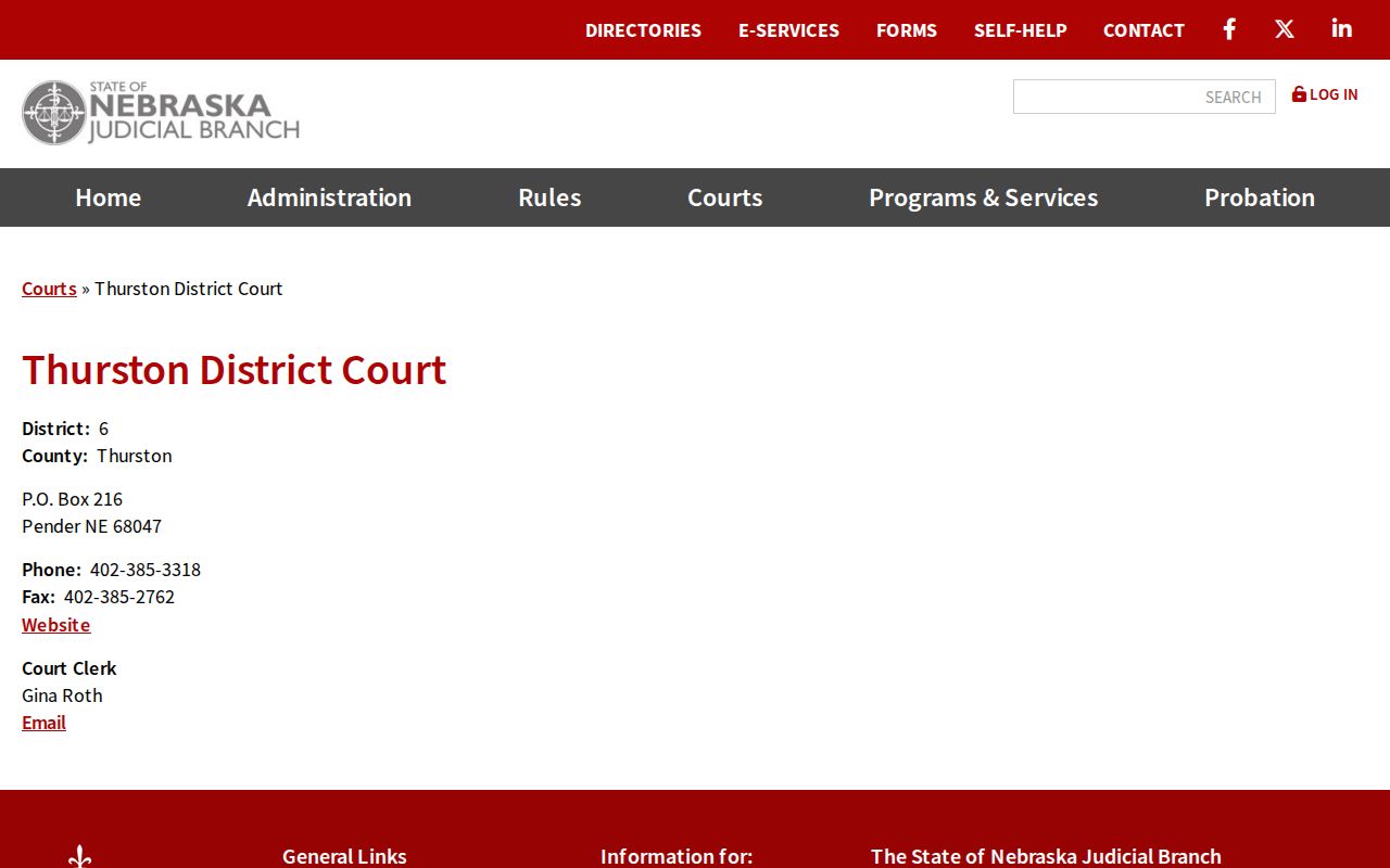 Thurston County court dates District Court clerk contact