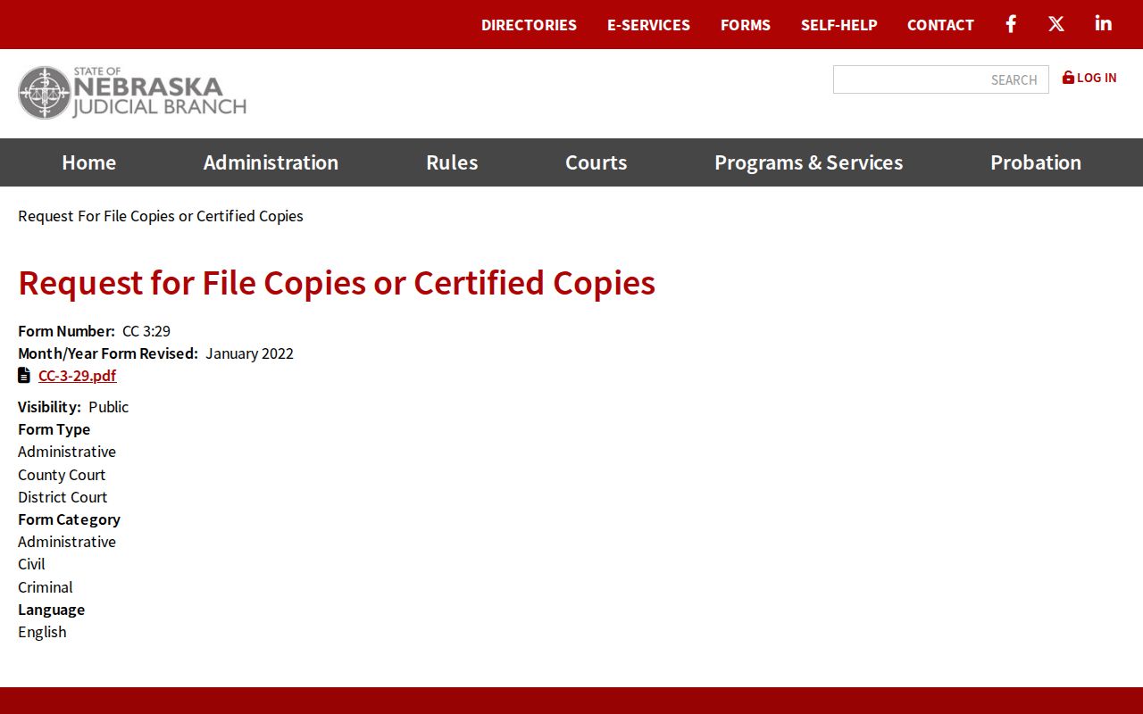 Thurston County court record search official copy request page