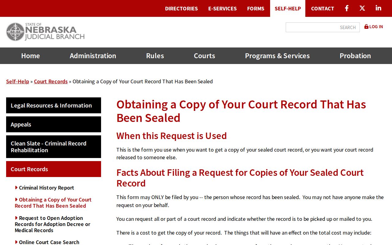 Thurston County court record search sealed record request instructions