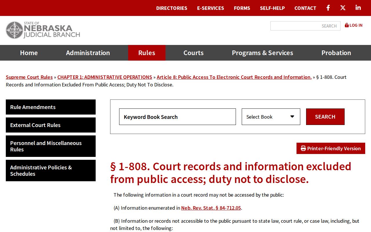 Thurston County criminal docket excluded records access rule