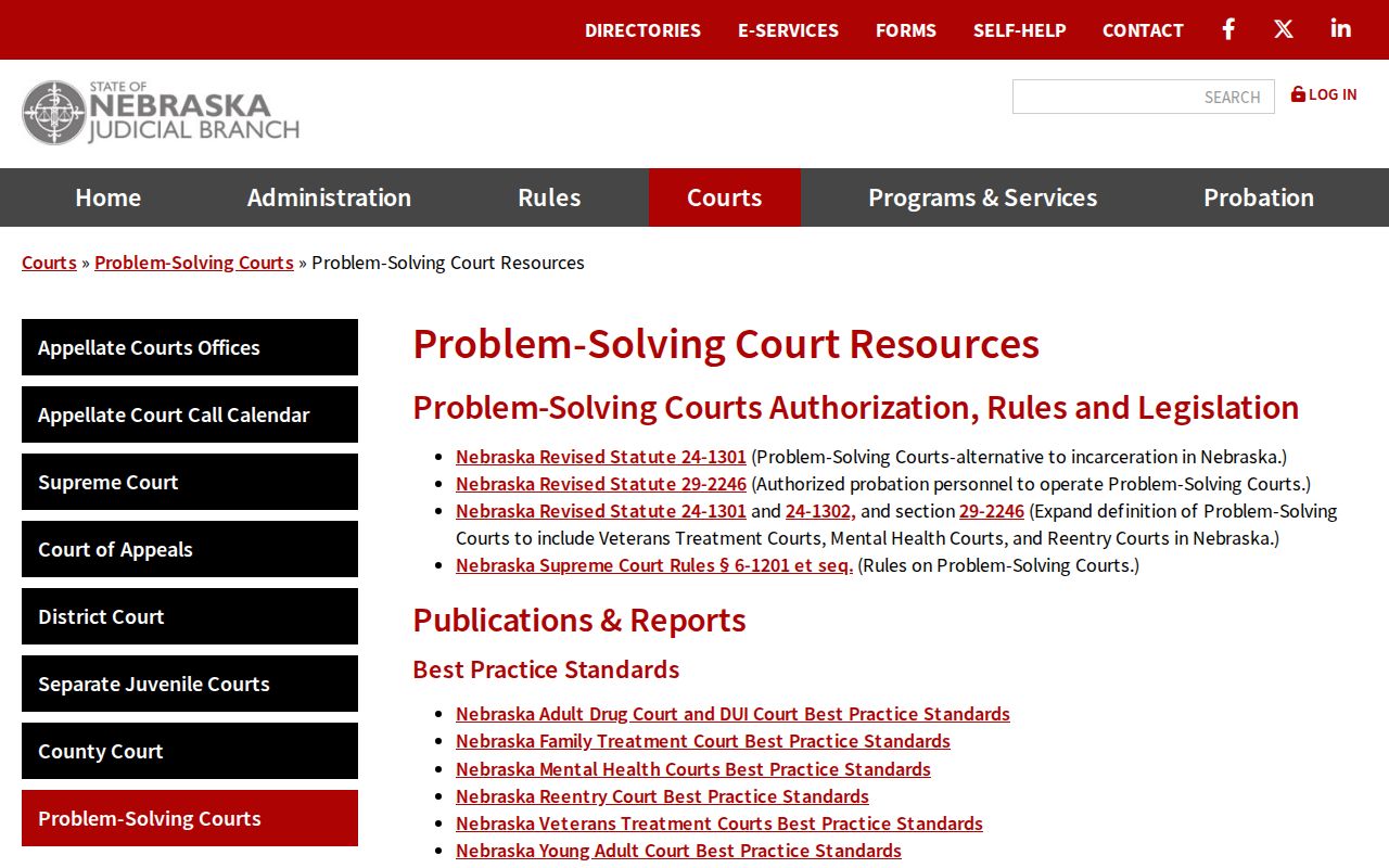 Thurston County criminal docket problem-solving courts resource