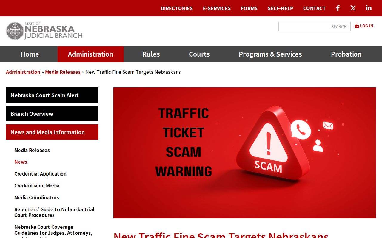 Thurston County Rosalie court docket payment verification through Nebraska’s official traffic scam warning